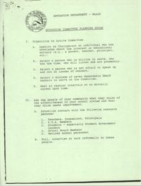 NAACP Education Department, Education Committee Planning Guide, 1982