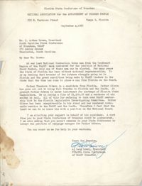 Letter from A. Leon Lowry to J. Arthur Brown, September 4, 1962