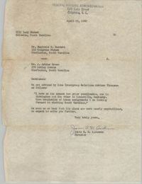 Letter from James R. D. Anderson to Reginald C. Barrett and J. Arthur Brown, April 19, 1962