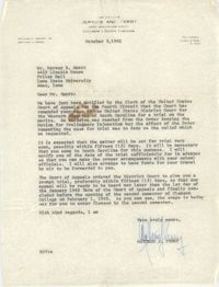 Letter from Matthew J. Perry to Harvey P. Gantt, October 5, 1962