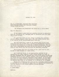 Letter from J. Arthur Brown to J. J. Henderson, October 27, 1962