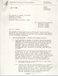 Letter from Alan P. Weimer to George B. Thomas, October 13, 1982