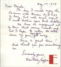 Letter from Ellen Wiley Hoffman, May 28, 1978