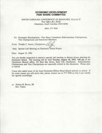 South Carolina Conference of Branches of the NAACP Memorandum, August 12, 1992