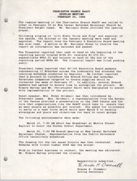 Charleston Branch of the NAACP Memorandum, February 23, 1989