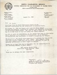 North Charleston Branch of the NAACP Memorandum, August 23, 1982