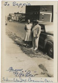 “G.A.” and “Bea” Standing By Car, Columbia, South Carolina
