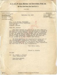 Letter from Elwood H. Chisolm to J. M. Hinton, September 15, 1955
