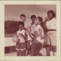 Photograph of Maede Joenelle Brown, Linda Kershaw, Millicent Brown, Barbara Bryant, and Mamie Bryant