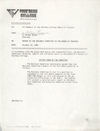 Voorhees College Memorandum, October 22, 1982