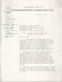 Letter from Delbert L. Woods to Janet S. Rose, February 21, 1983