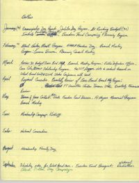 1990 General Membership Meeting Schedule Outline, Charleston Branch of the NAACP