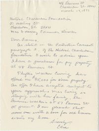 Letter from Edna (O'Hear) to Frances (Edmunds)