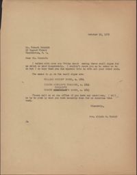 Letter from Alicia W. Rudolf to Robert Schmidt