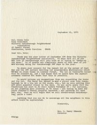 Letter from Mrs. S. Henry Edmunds to Glenn Cole