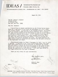 Letter from Brian Beun to George H. Woodard, August 24, 1972