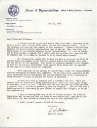 Letter from Robert R. Woods, July 20, 1978