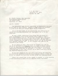 Letter from J. Arthur Brown to Charles Claxton, November 28, 1980