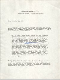 Charleston Branch of the NAACP Memorandum, November 21, 1989