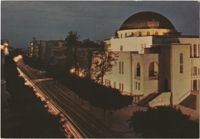 תל אביב - בית הכנסת הגדול בלילה / Tel Aviv - Main Synagogue at night / Tel Aviv - La synagogue principale vue de nuit