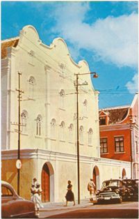 Willemstad, Curacao. Built in 1732, the  Mikve Israel Synagogue on Columbusstraat is the oldest Jewish house of worship in the Western Hemisphere.
