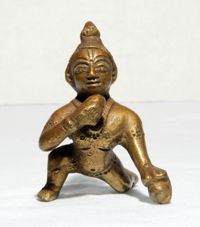 Brass Krishna statue