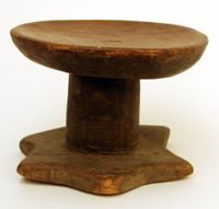 Wooden nkumbi stool