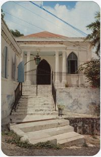 The Saint Thomas Synagogue, built in 1830, replaced an earlier structure destroyed in 1804.