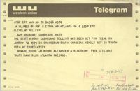 Telegram from Howard Moore, Jr. to Cleveland Sellers, January 6, 1970
