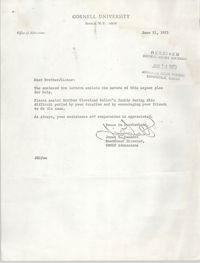 Letter from James B. Garnett, June 11, 1973