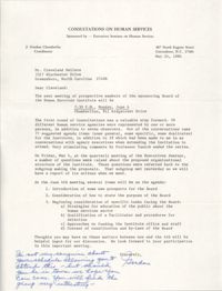 Letter from J. Gordon Chamberlin to Cleveland Sellers, May 24, 1984
