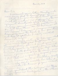 Letter from Pauline Taggert Sellers to Cleveland Sellers, November 12, 1964