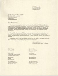 Letter to Samuel K. Doe, August 10, 1988