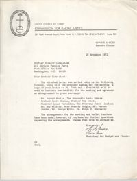 Letter from Carole Jones to Stokely Carmichael, November 20, 1972