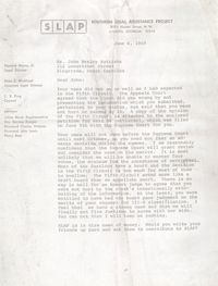 Letter from Howard Moore, Jr. to John Wesley Battiste, June 6, 1969