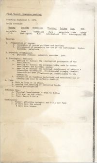 Malcolm X Liberation University Final Report, September 6, 1971