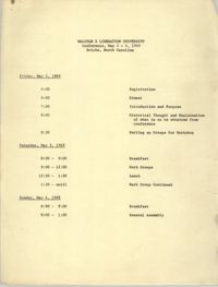 Malcolm X Liberation University Conference Schedule, May 2-4, 1969