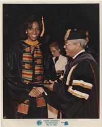 Photograph of Young Woman Graduating from Xavier University