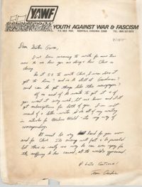 Letter from Tom Gardner to Gwendolyn Sellers, March 18, 1975