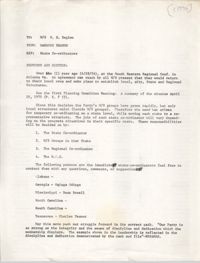 Memorandum from Banbose Shango, 1975