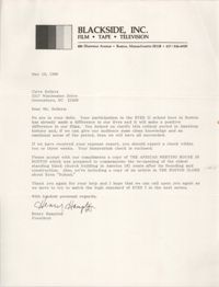 Letter from Henry Hampton to Cleveland Sellers, May 19, 1988
