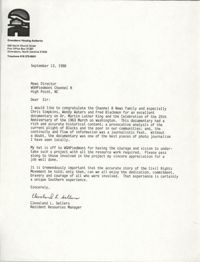 Letter from Cleveland Sellers, September 13, 1988