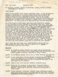 Memorandum from Betty Garman to Cleveland Sellers, August 6, 1965