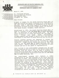 Letter from James Bennett to Cleveland Sellers, March 9, 1995