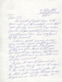 Letter from H. A. Sojourner to Cleveland Sellers, August 13, 1993