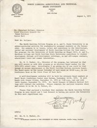 Letter from Lewis C. Dowdy to Cleveland Sellers, August 4, 1975