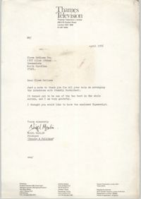 Letter from Nigel Maslin to Cleveland Sellers, April 1976