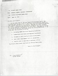 Memorandum from Banbose Shango, June 30, 1975