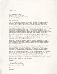 Letter from Cleveland Sellers to John Ruffin, May 26, 1989