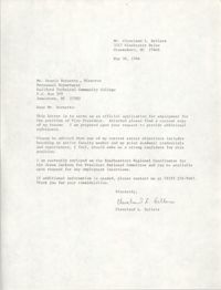 Letter from Cleveland Sellers to Dennis Burnette, May 30, 1984